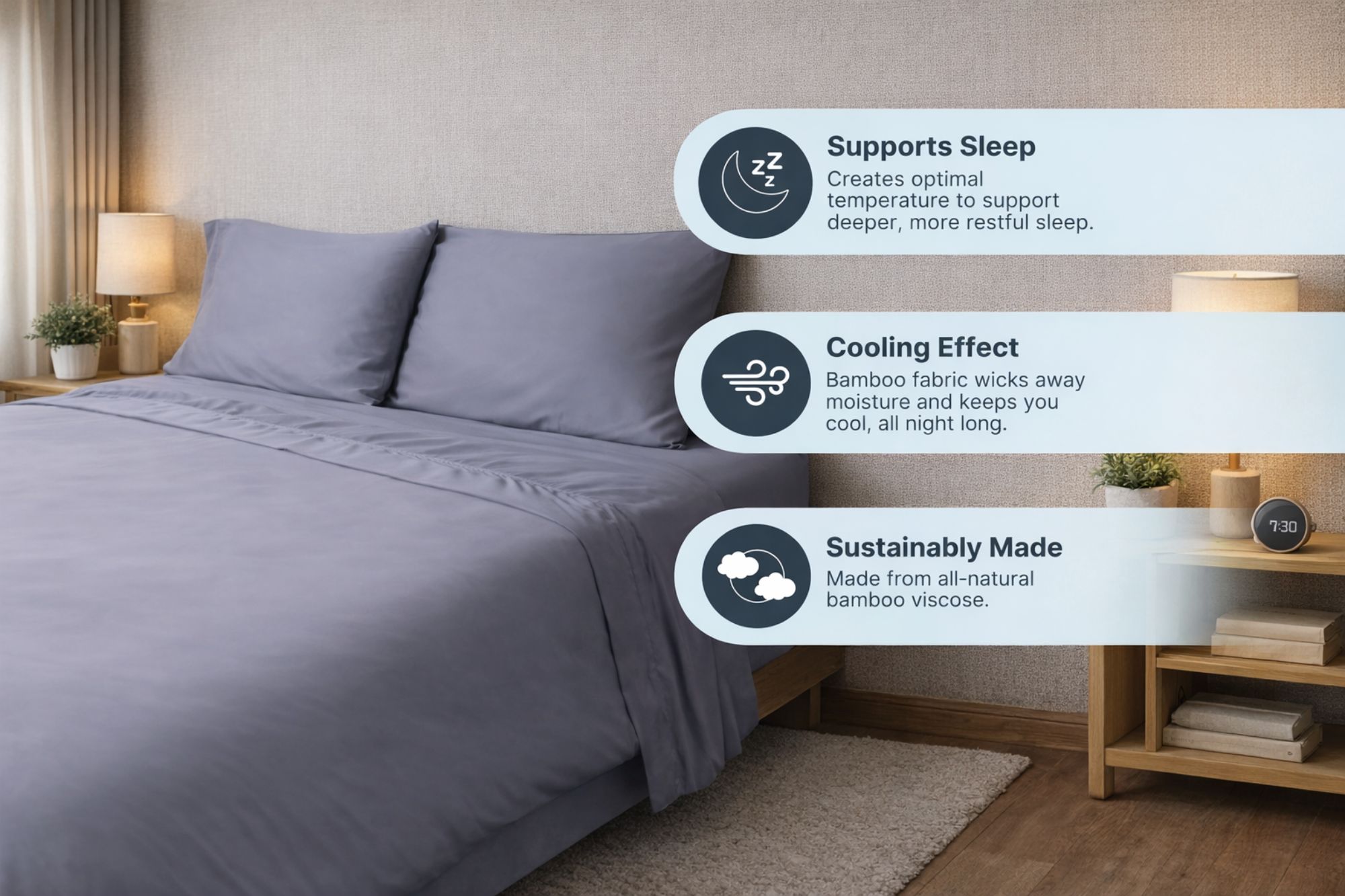 Bamboo Cooling Sheets Deep Pocket - Best Selling Bedding Product 2026