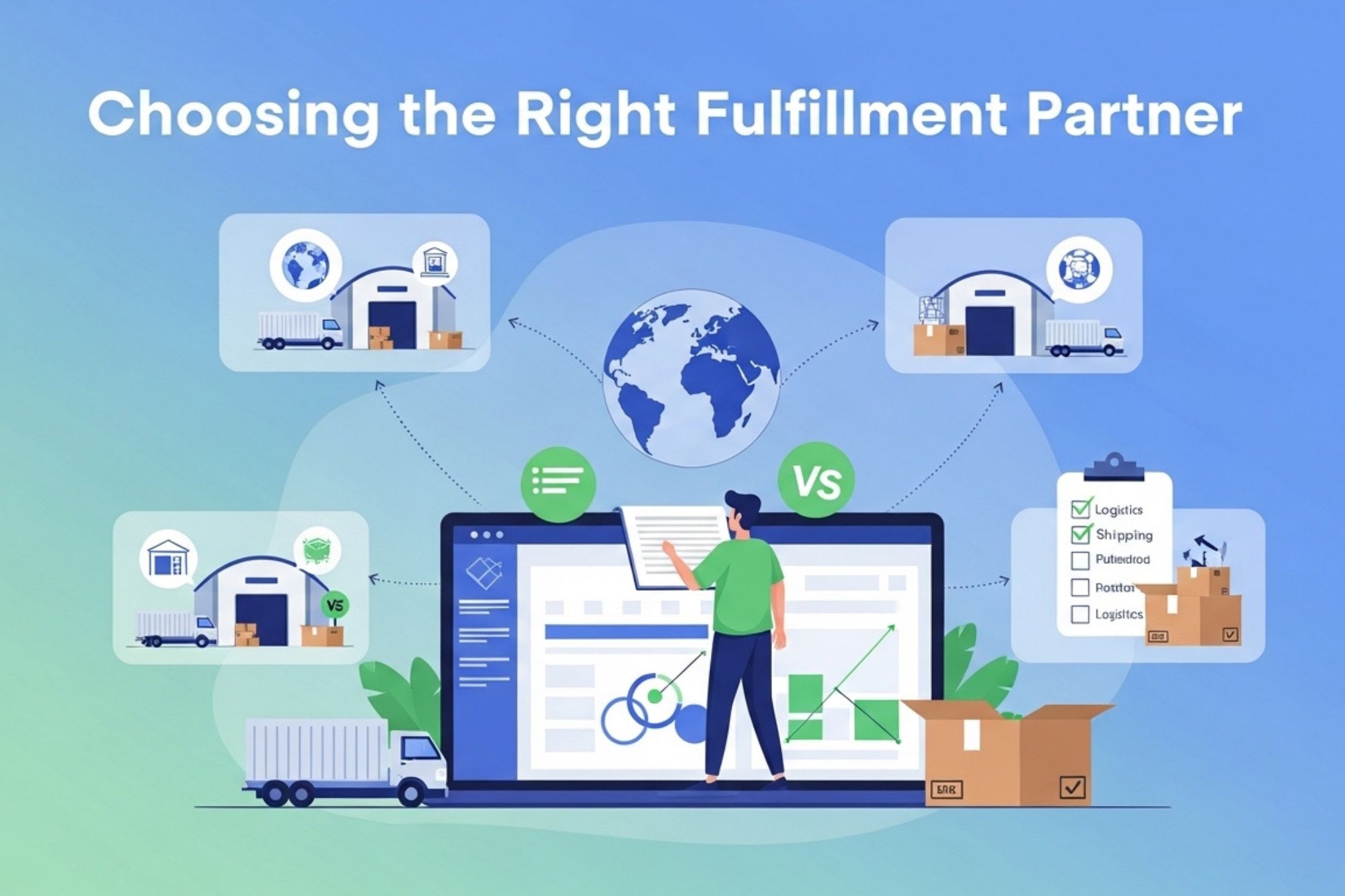 Business owner evaluating fulfillment partner option
