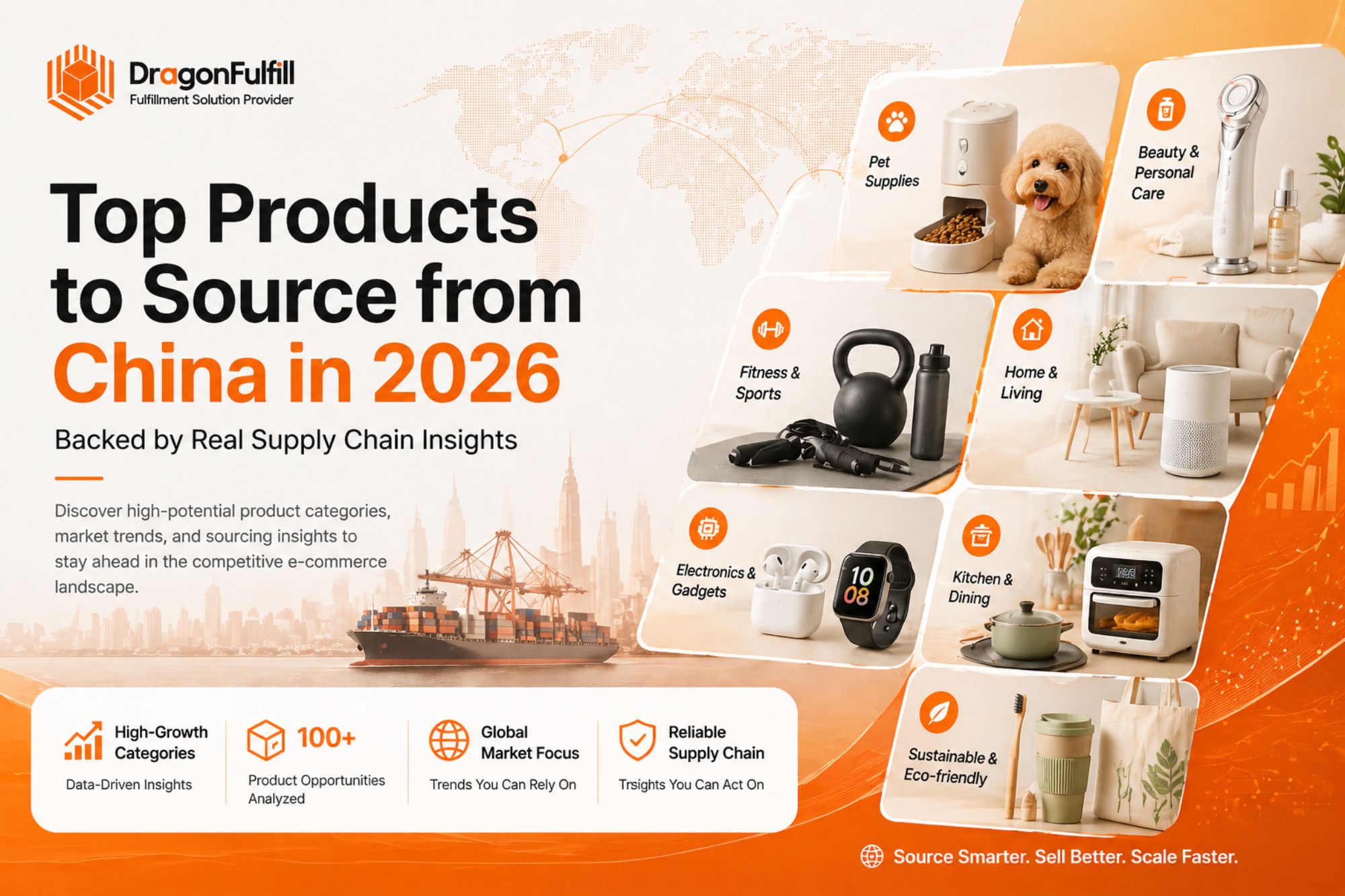 Ecommerce product sourcing opportunities from China showing high-growth categories and supply chain insights